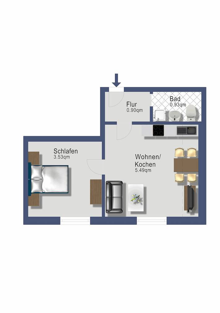 Ferienwohnung für 4 Personen, mit Meerblick und Whirlpool sowie Terrasse und Garten in Ekenis