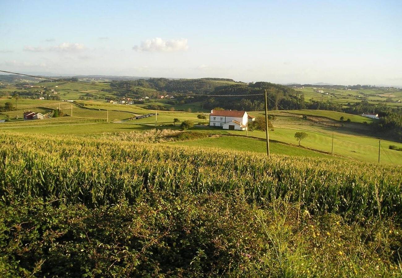Casa de vacaciones 'El Carbayal' con vistas a la montaña y jardín in Gozón, Costa Verde