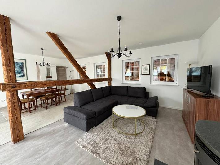 Ferienwohnung für 5 Personen, mit Balkon und Terrasse sowie Ausblick
