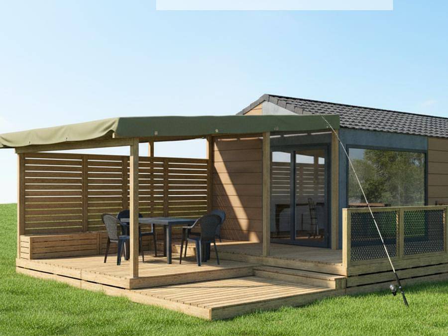 Camping Campilo - Mobilhome 4 personas - Casa De Campo De Pescadores Premium de 2 dormitorios - Vista al agua in Aubigny (Vendée), Valle del Loira