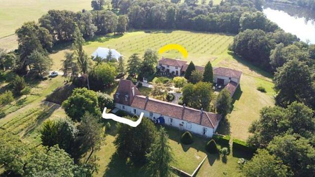 Gîte pour 6 personnes, avec piscine ainsi que vue et jardin, adapté aux familles à Millac