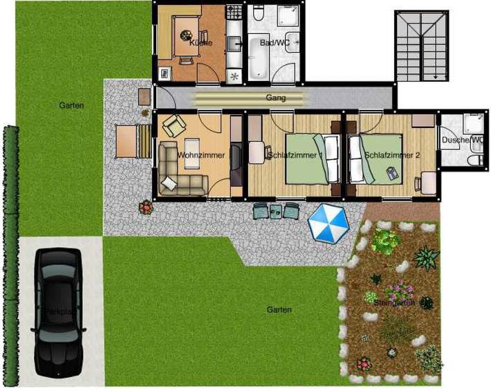 Ferienwohnung für 6 Personen, mit Balkon und Terrasse sowie Garten im Stubaital - 3
