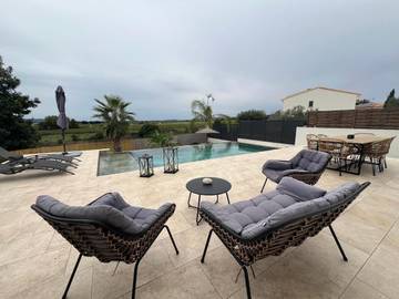 Chambre d’hôte pour 2 personnes, avec terrasse et vue, animaux acceptés à Pignan