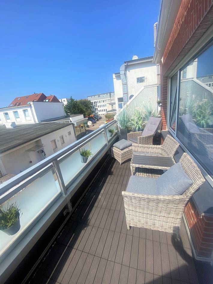 Ferienwohnung für 4 Personen, mit Balkon auf den Ostfriesische Inseln