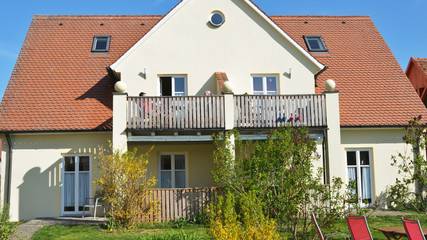 Ferienwohnung für 4 Personen, mit Garten und Balkon, mit Haustier in Colmberg