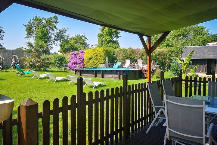 Maison de vacances pour 5 personnes, avec jardin ainsi que piscine et terrasse