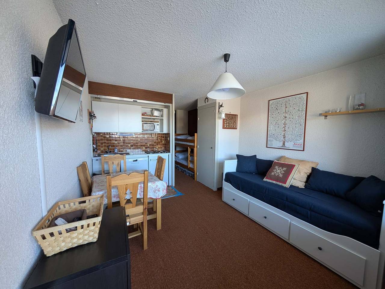 Ganzes Studio, Studio direkt an der Piste 22m², Haustiere erlaubt, mit Parkplatz in Montgenèvre, Briançon und Umgebung