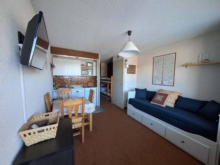 Ganzes Studio, Studio direkt an der Piste 22m², Haustiere erlaubt, mit Parkplatz in Montgenèvre, Briançon und Umgebung