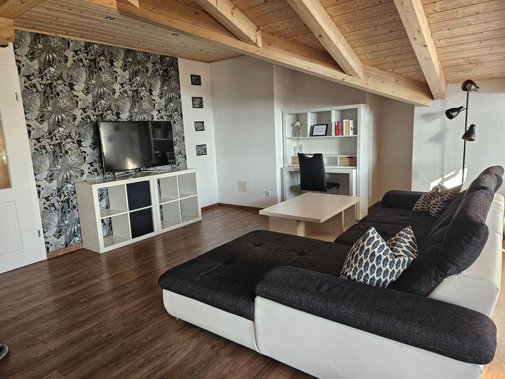 Ferienwohnung für 6 Personen, mit Balkon und Terrasse sowie Garten und Seeblick im Pfaffenwinkel