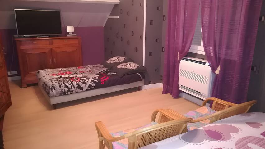 Guest Room "Chez Pierre et Jocelyne" with Shared Pool, Wi-Fi, and Air Conditioning in Vitry-la-Ville, Marne