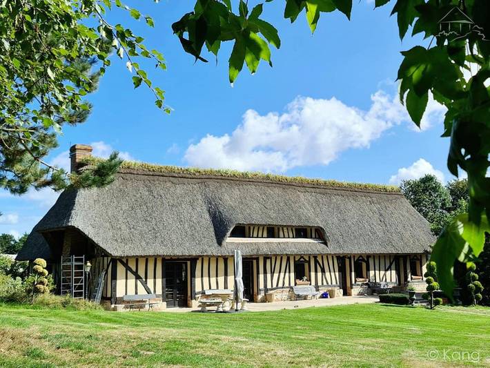 Gîte pour 10 personnes, avec vue et jardin à Sainte-Hélène-Bondeville