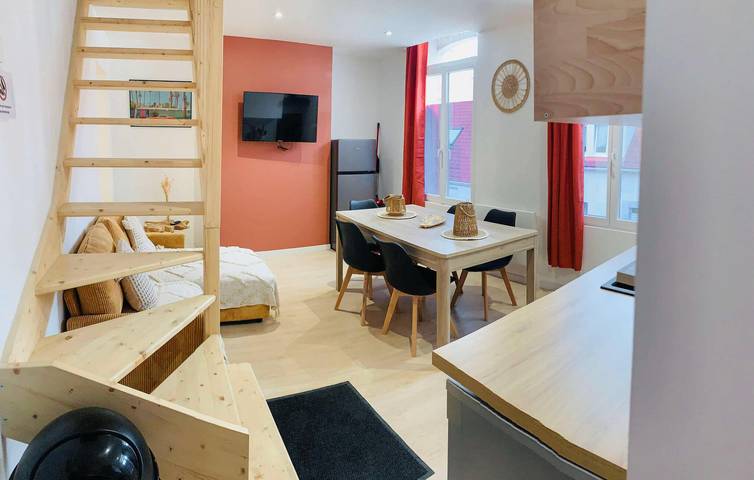 Ganze Ferienwohnung, Geräumige 70 m² große Wohnung in der Nähe des Stadtzentrums von Gravelines mit kostenlosem WLAN in Grand-Fort-Philippe, Dünkirchen und Umgebung