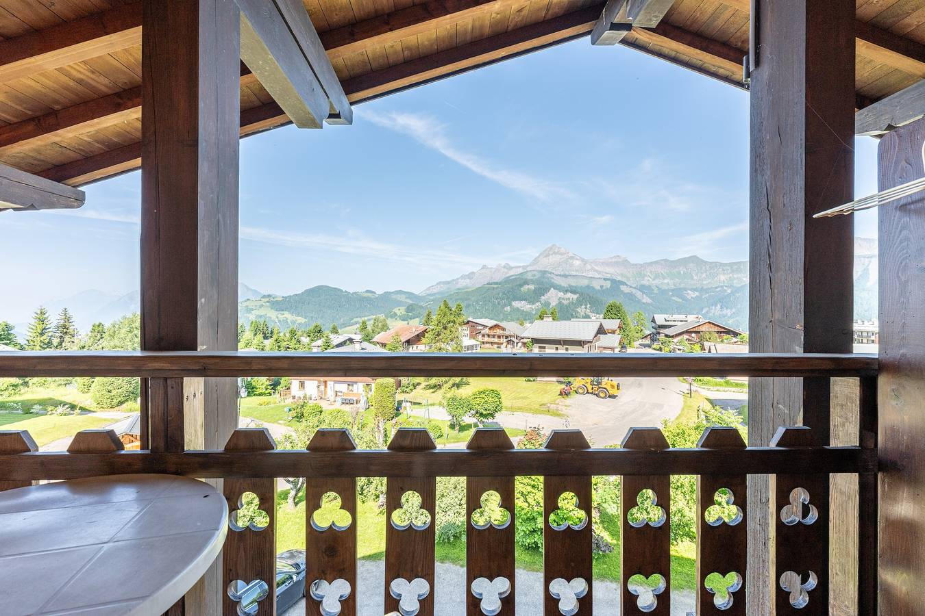 Studio entier, Studio '18 - Le Chamois' avec vue sur les montagnes, balcon et Wi-Fi in Cohennoz, Région d'Albertville