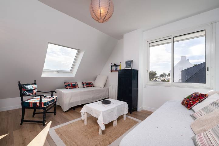 Gîte pour 4 personnes, avec jardin, adapté aux familles dans Plage du Men Du
