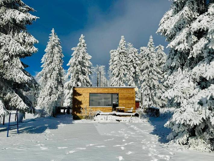 Chalet für 5 Personen, mit Terrasse und Garten sowie Ausblick