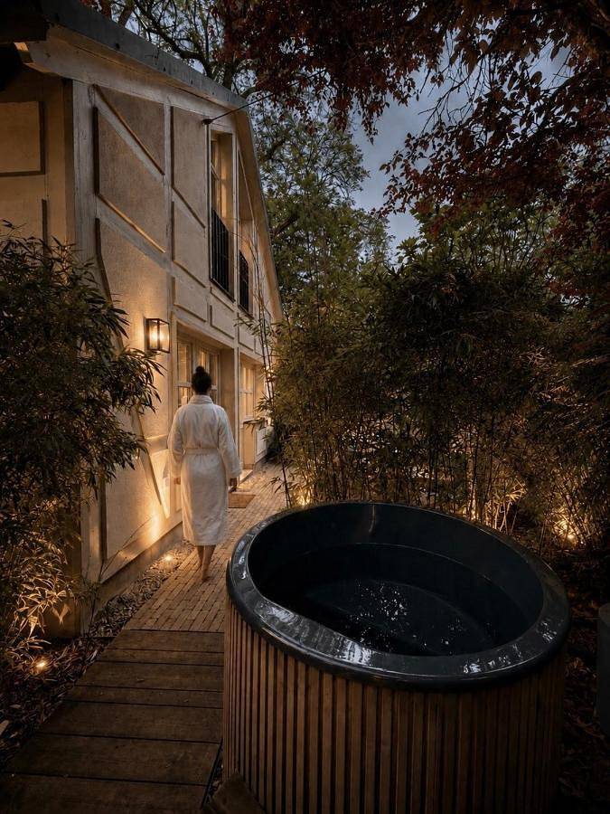 Ferienhaus für 7 Personen, mit Whirlpool und Terrasse sowie Garten und Pool in Rothenburg ob der Tauber
