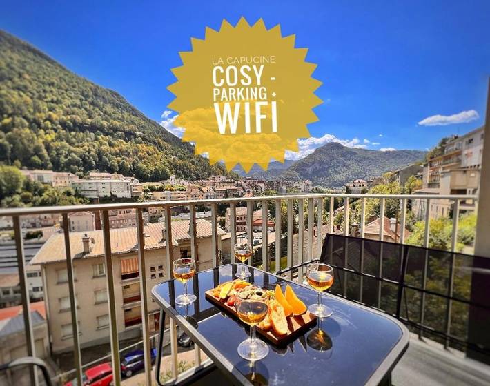 Appartement de vacances pour 4 personnes, avec Balcon ainsi que Terrasse et Vue