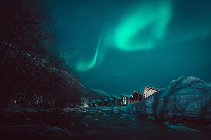 Camping für 2 Personen, mit Ausblick und Garten sowie Sauna, mit Haustier in Norwegen
