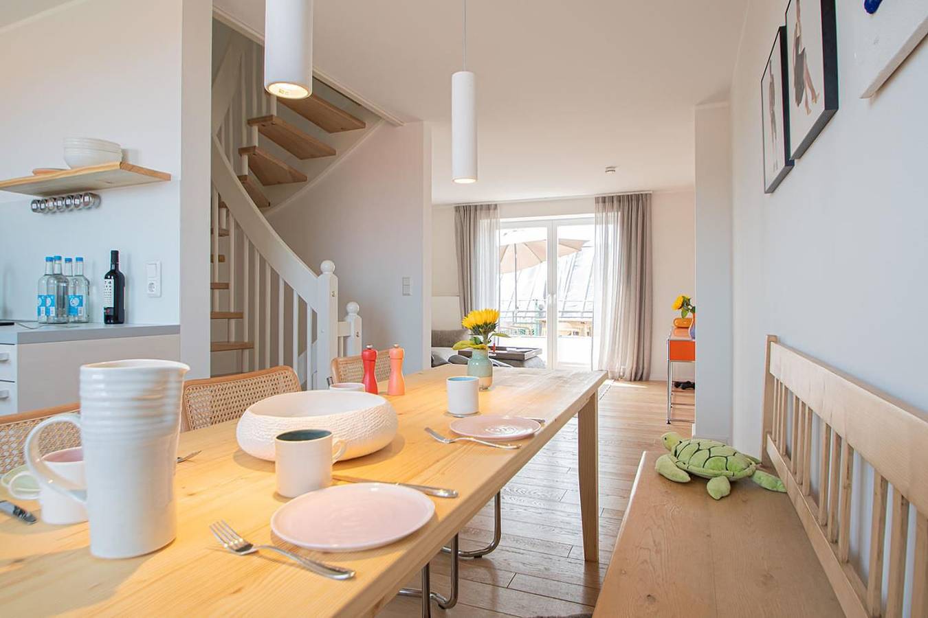 Modernes Ferienhaus Gröön Huus mit Balkon und Terrasse auf Juist in Juist