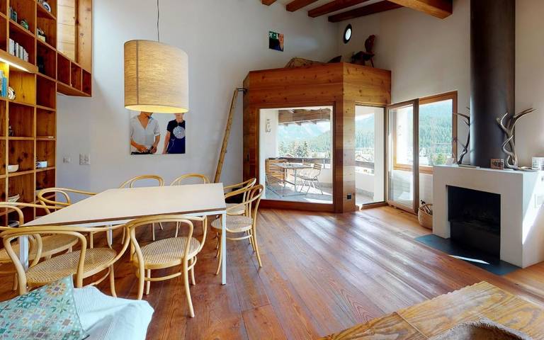 Ferienwohnung für 6 Personen, mit Balkon und Ausblick in Celerina