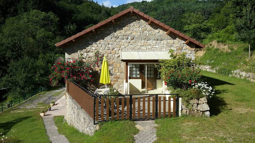 Gîte pour 6 personnes, avec terrasse et piscine, animaux acceptés à Rochepaule