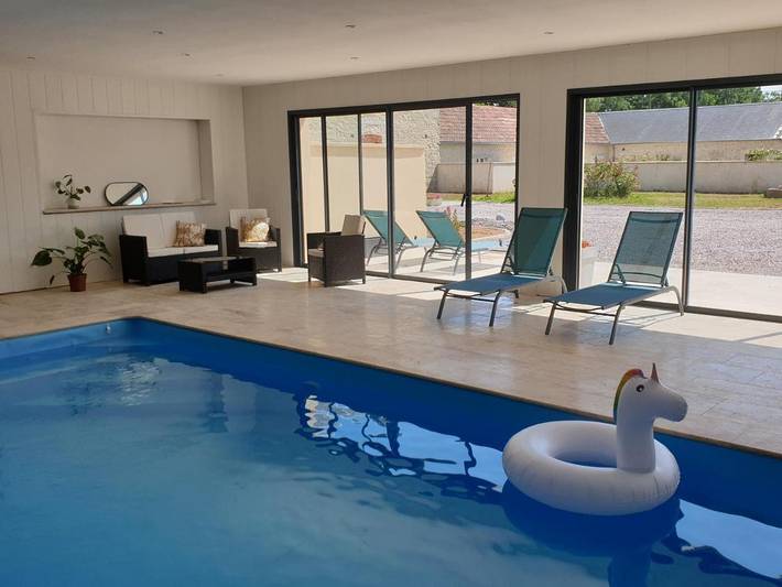 Gîte pour 6 personnes, avec jardin ainsi que jacuzzi et piscine à Écrammeville