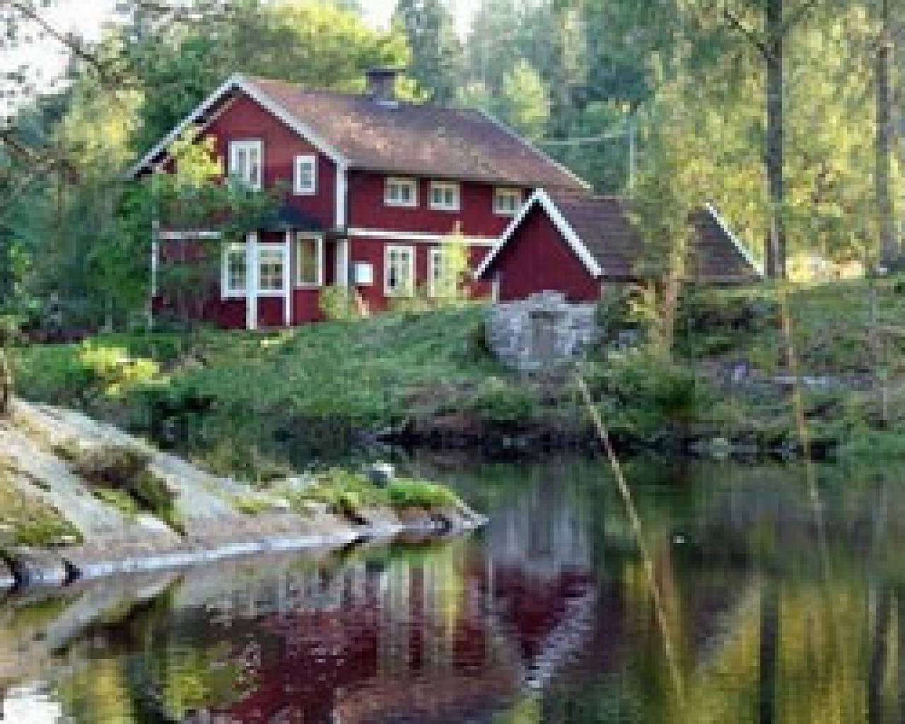 Ferienhaus am Wasser mit Angelmöglichkeiten in Vaggeryds und Umgebung