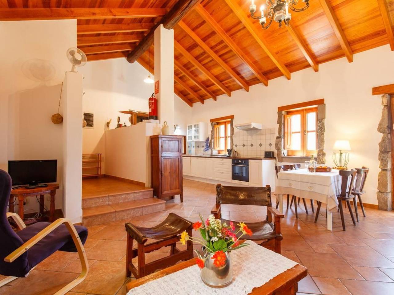 Komfortables Ferienhaus mit privatem Pool und id in El Risco, Agaete