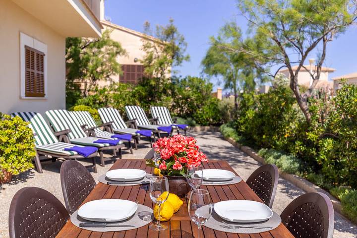 Beautiful Front-Line Beach House in Mallorca in Playa Son Serra de Marina, Santa Margalida
