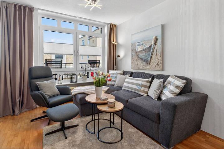Ferienwohnung für 3 Personen, mit Balkon/Terrasse, mit Haustier in Norderney Weststrand