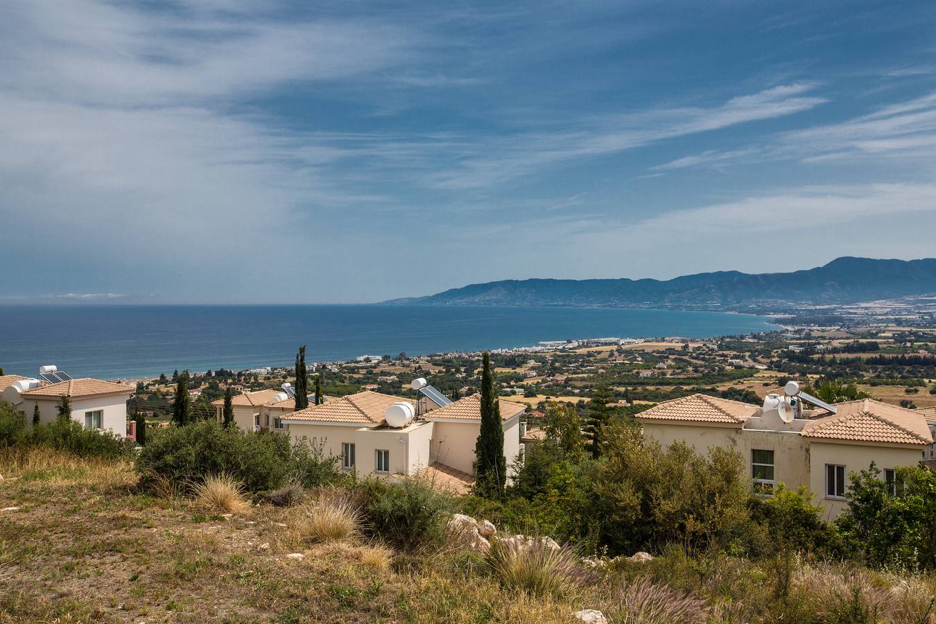 Villa Abbie, Panoramablick auf das Meer in Πόλις Χρυσοχούς, Südzypern