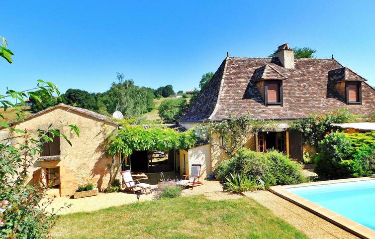 Location de vacances pour 8 personnes, avec terrasse à Lanquais