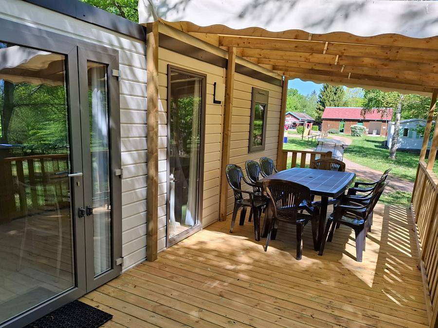 Camping Les Ecossais - Mobile home 8 persons - Mobil Home Le Pinson 6/8 persons in Isle-et-Bardais, Montluçon region