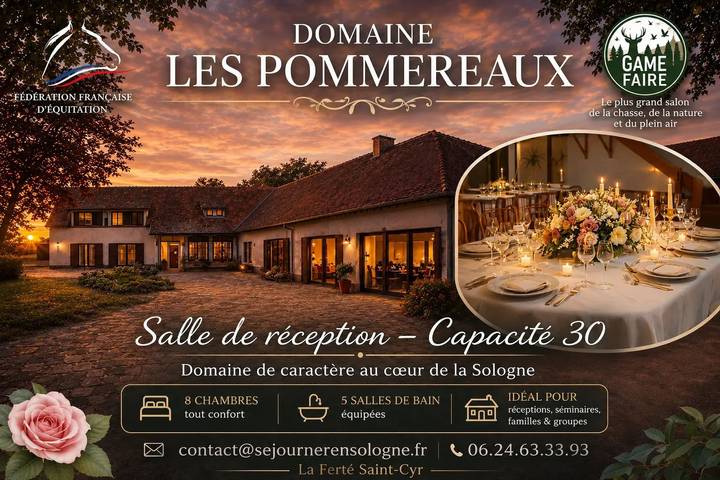 Maison de vacances pour 15 personnes, avec terrasse dans Sologne