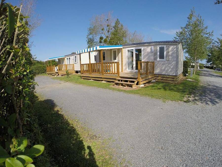 Camping Le Robinson - Mobilheim 6 personen - 6 Confort Plus - 31m² - 3 Zimmer + halboffene Terrasse in Colleville-sur-Mer, Bayeux und Umgebung