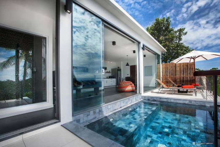 Villa pour 2 personnes, avec jardin ainsi que piscine et vue, animaux acceptés dans Koh Tao - 4