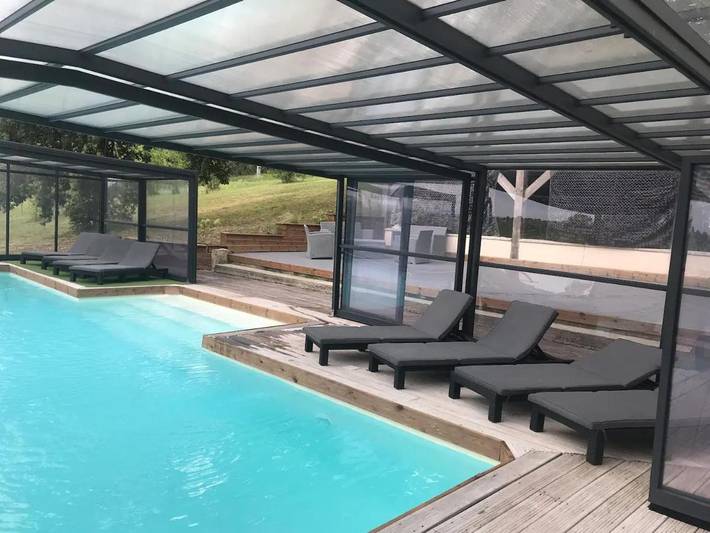 Location de vacances pour 11 personnes, avec jardin ainsi que terrasse et piscine à Xaintrailles (Lot-et-Garonne) - 4