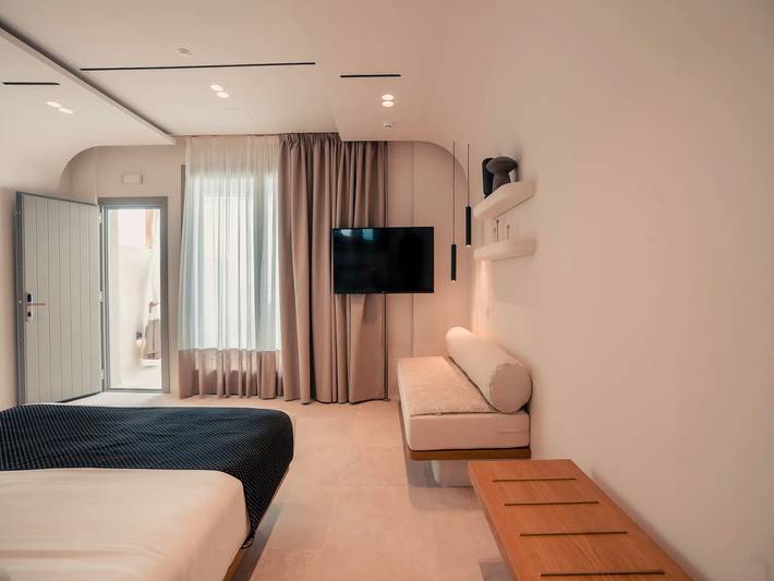 Villa pour 3 personnes, avec balcon et vue sur l’océan à Santorin