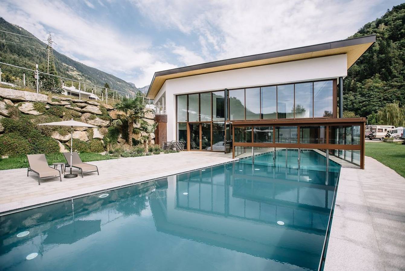 Ganze Wohnung, Ferienwohnung "Camping Passeier Bergliebe" mit Bergblick, Pool, Sauna & Wlan in Saltaus, St. Martin in Passeier