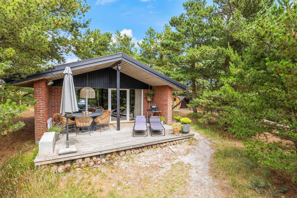 Schönes Ferienhaus, ungestörte Lage, Badetonne, Sauna und Shelter in Ringkøbing, Holmsland Klit