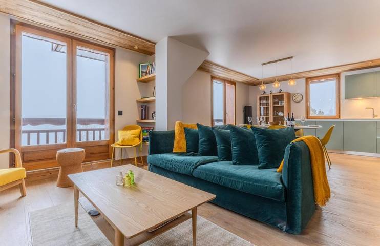 Chalet pour 8 personnes, avec vue sur le lac ainsi que vue et balcon, adapté aux familles à Vaujany