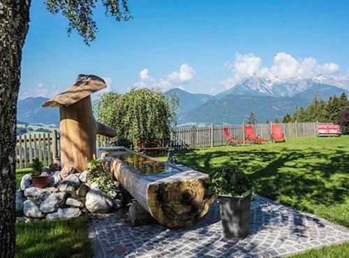 Ferienwohnung für 2 Personen, mit Balkon und Terrasse sowie Garten und Ausblick