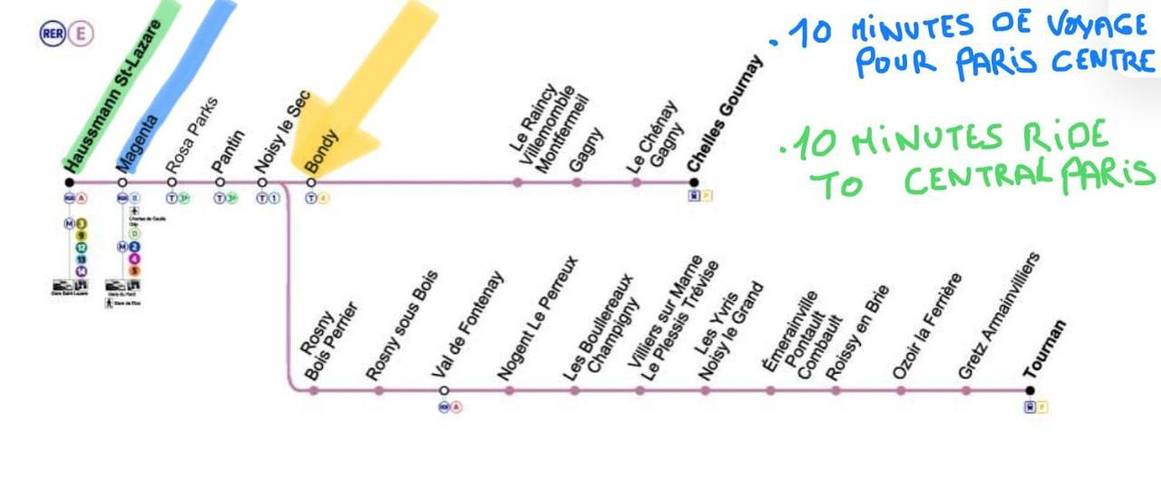 Gîte pour 8 personnes, avec vue et balcon à Bondy - 4