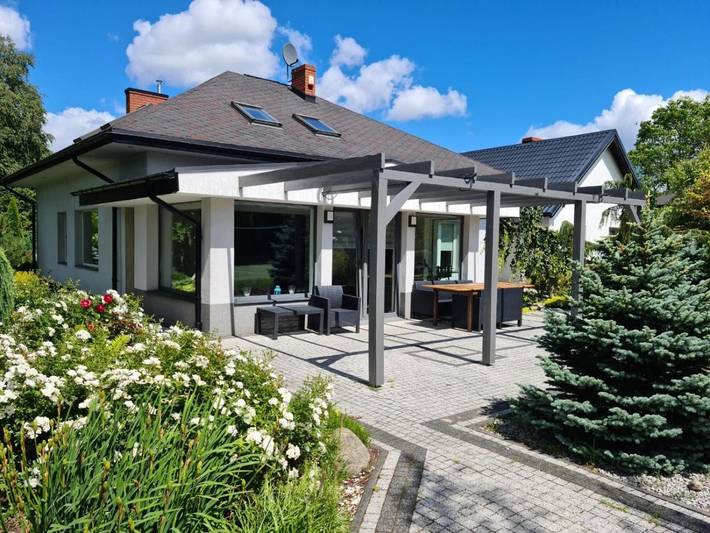 Willa dla 8 osób, z ogród i widok na jezioro oraz widok, zwierzęta dozwolone na Kaszuby