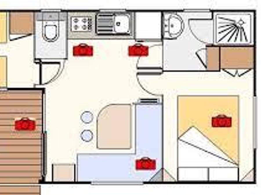 Camping Le Pigeonnier - Mobilhome 5 personnes - Hirondelle in Saint-Crépin-et-Carlucet, Périgord Noir