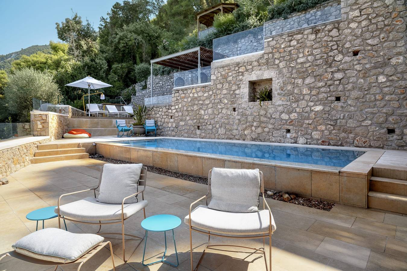 Villa voor 11 personen met terras in Agios Nikitas, Griekenland