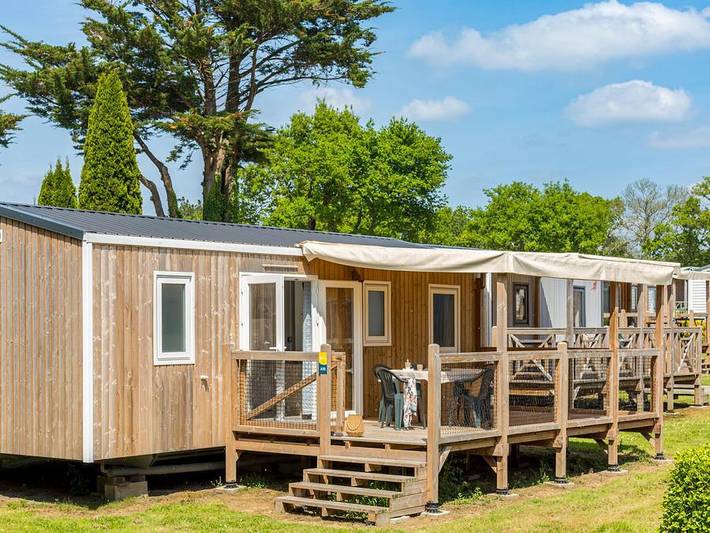 Camping La Mer Blanche  - Mobilheim 5 personen - Mobilehome Presta+Kids 2 Zimmer 29m² Tv + Klimaanlage in Bénodet, Côte de Cornouaille