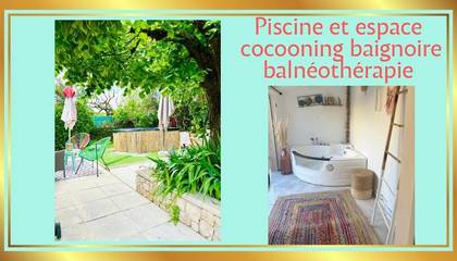 Gîte pour 5 personnes, avec jardin et bassin pour enfant ainsi que jacuzzi et piscine à Villes-sur-Auzon