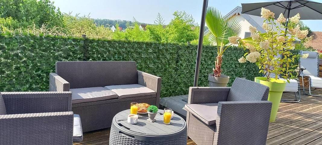 Gîte pour 2 personnes, avec vue et terrasse dans Aspach-le-Haut