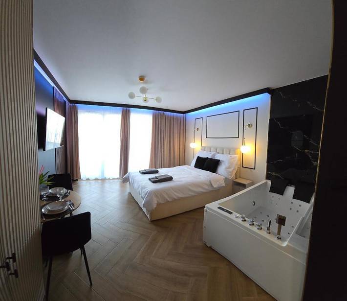 Ośrodek wypoczynkowy dla 2 osób, z Balkon i Jacuzzi oraz Taras i Widok w Trójmiasto